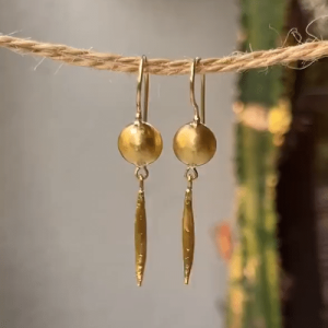 Dangle 22 karat gold earrings