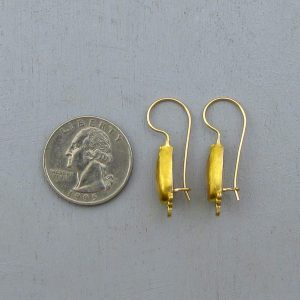 Rose Quartz 24k gold drop earrings
