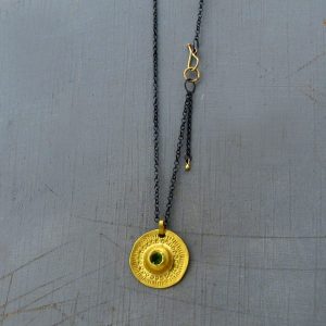 24k gold Tourmaline & silver jewelry