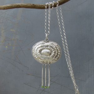 Oval Sliver Ethnic Necklace