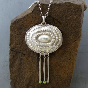 Oval Sliver Ethnic Necklace