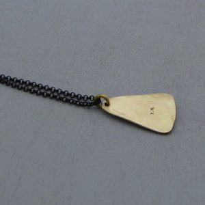24k gold trapeze pendant necklace