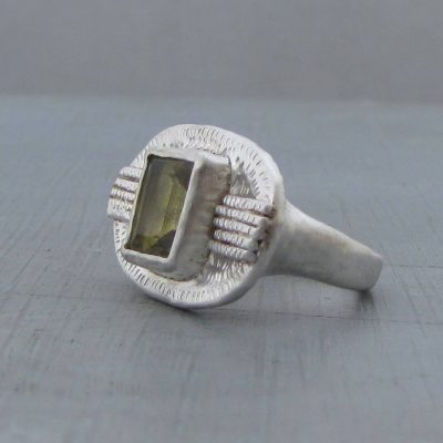 Handmade silver ring with Lemon Quartz