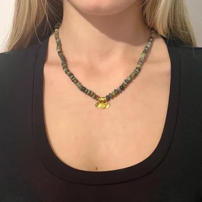 Chrysoberyl Cats Eye 24k Gold Necklace