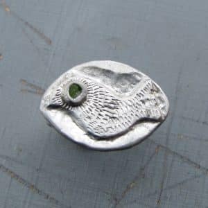 handmade-silver-and-peridot-bird-ring