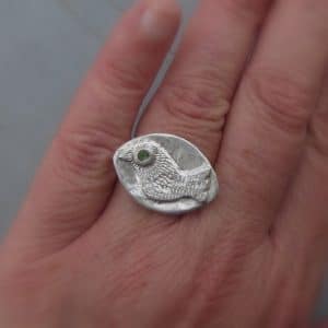 handmade-silver-and-peridot-bird-ring